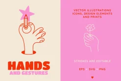 Hands, vector illustrations