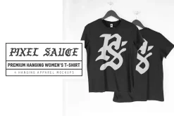 Hanging Women's T-Shirt Mockups