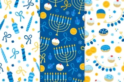 12 Hanukkah Seamless Patterns