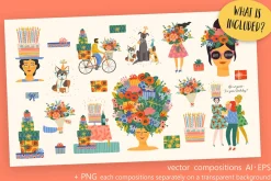 Happy Birthday Big vector collection