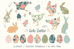 Happy Easter! Cute vector collection