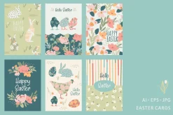 Happy Easter! Cute vector collection