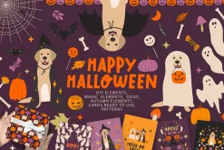 Happy Halloween art set
