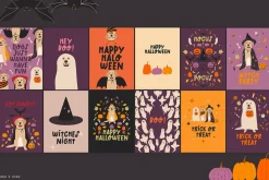 Happy Halloween art set