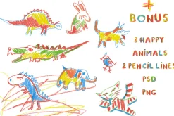 Happy Pencil bitmap color font