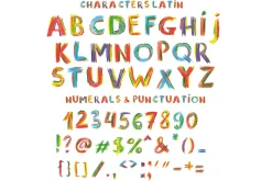 Happy Pencil bitmap color font