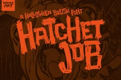 Hatchet Job - A Halloween Brush Font