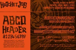 Hatchet Job - A Halloween Brush Font