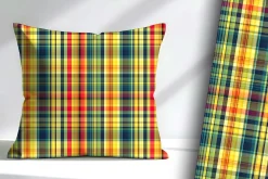 Hawaiian Flower Plaid Seamless