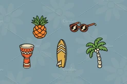 Hawaii Graphic Illustration