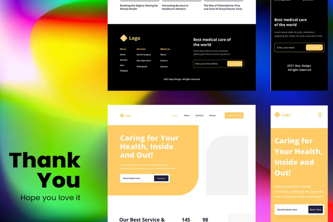 Healthcare Wireframe Website Vol. 06