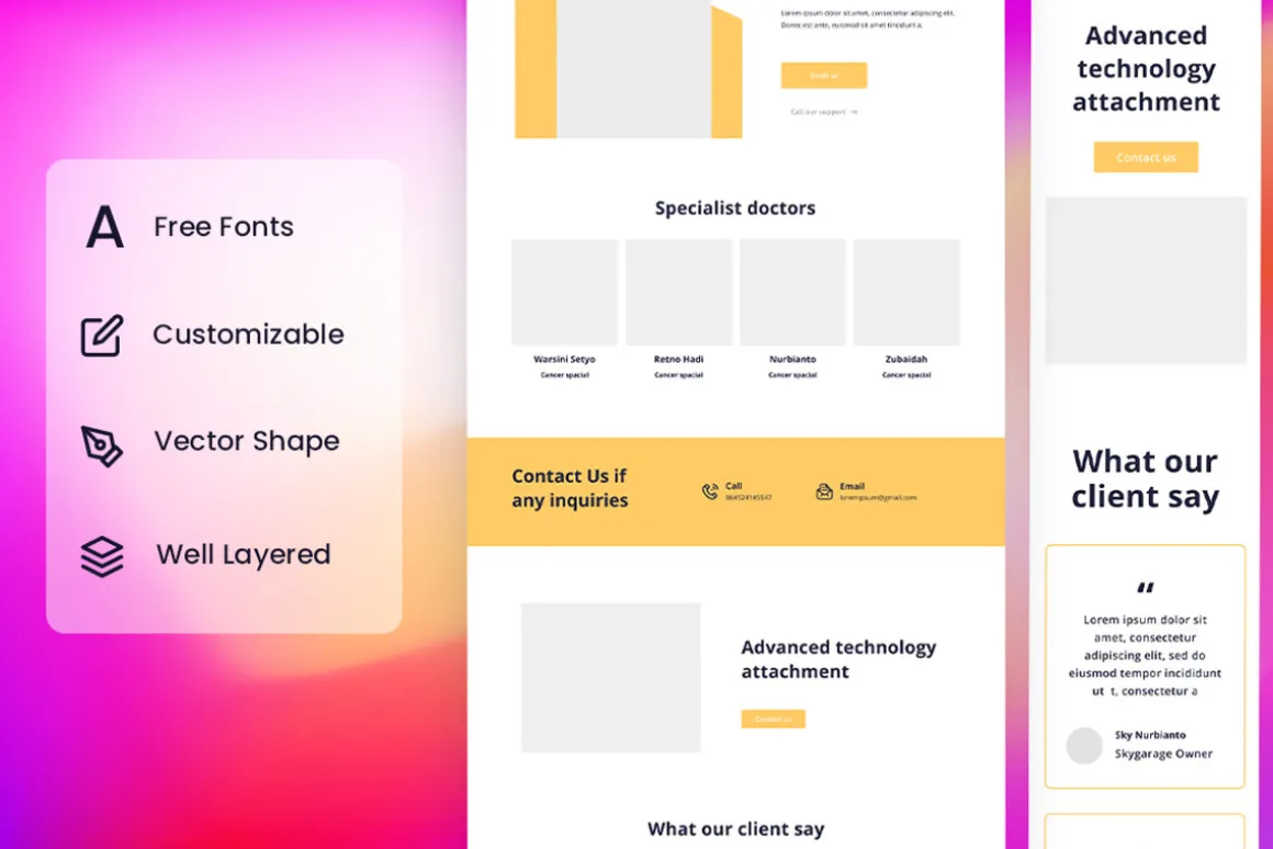 Healthcare Wireframe Website Vol. 04