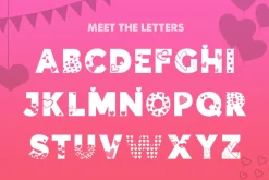 Hearts Silhouette Font