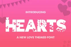 Hearts Silhouette Font