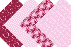 Hearts Digital Paper - Valentine