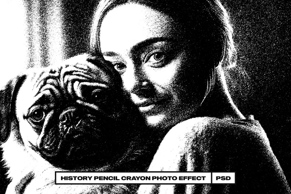 History Pencil Crayon Photo Effect