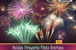 Holiday Fireworks Photo Overlays