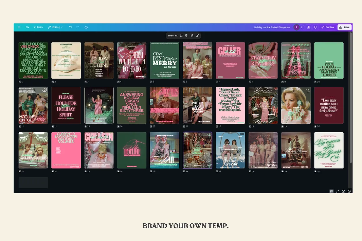 HOLIDAY HOTLINE Canva Template