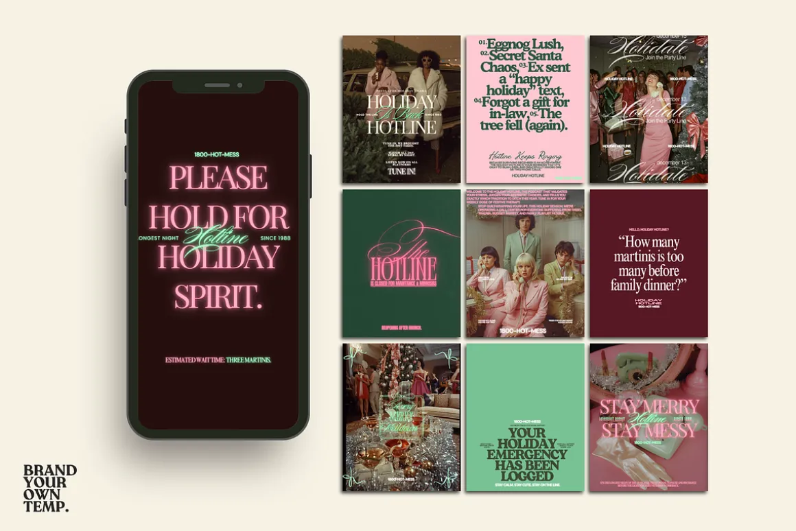 HOLIDAY HOTLINE Canva Template