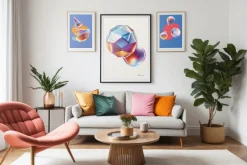 Holographic Shapes Abstract