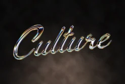 Holographic Chrome Text Effect