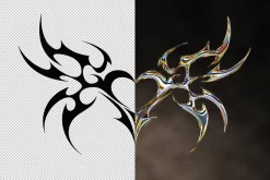 Holographic Chrome Text Effect