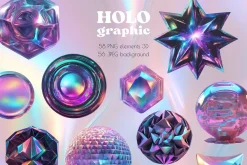 Holographic Iridescence shapes