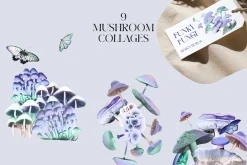 Holo Lilac Mushroomland Collage