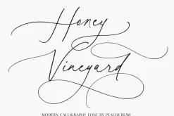 Honey Vineyard // Modern Calligraphy