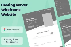 Hosting Server Wireframe Website