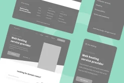 Hosting Server Wireframe Website