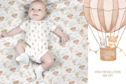 Hot Air Balloon Baby Animal Clipart