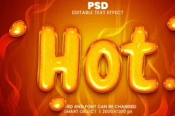 Hot 3D Text Effect Font