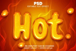 Hot 3D Text Effect Font