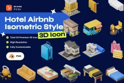 Hotel & Travel 3D Isometric 3D Icon