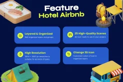 Hotel & Travel 3D Isometric 3D Icon