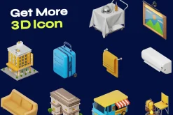 Hotel & Travel 3D Isometric 3D Icon