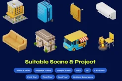 Hotel & Travel 3D Isometric 3D Icon