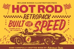 Hotrod Retropack Retro Font Pack