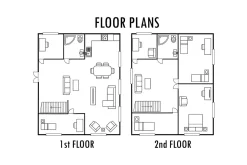 House First and second floor plans