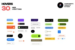 Hovers Figma Web UI Buttons Kit