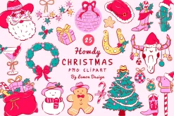 Howdy Christmas PNG Clipart Bundle
