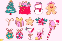 Howdy Christmas PNG Clipart Bundle