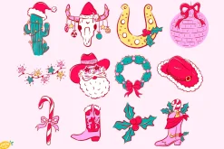 Howdy Christmas PNG Clipart Bundle