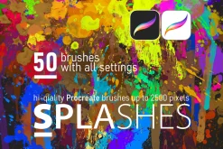 50 HQ SPLASHES Procreate brushes