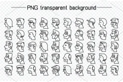 100 Human Face Avatars Set