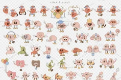 Human Organ character clipart set