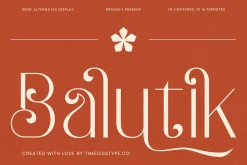 Hustle Batik Elegant Display Serif
