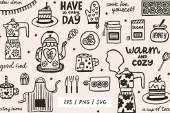 Hygge graphic elements