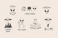 I want to believe - vector doodles